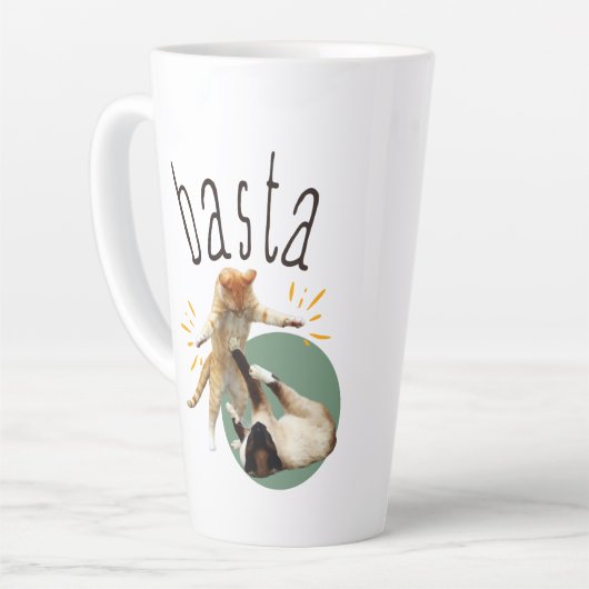 Tasse Latte Basta (avec chats) (Angle gauche)