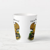 Tasse Latte Bat d'Halloween mignonne (Devant)