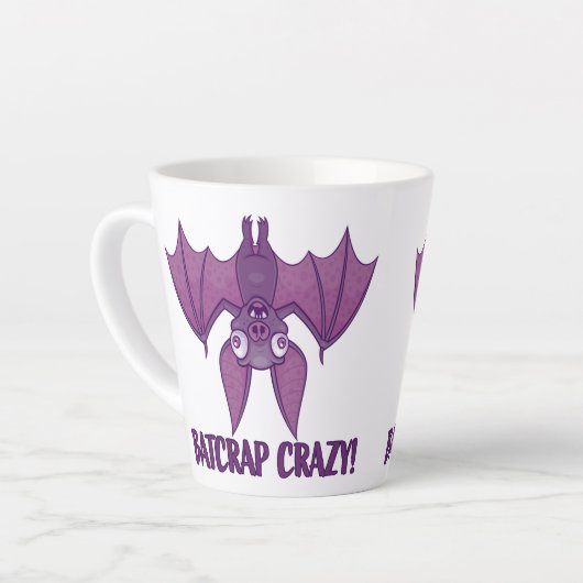 Tasse Latte Batcrap Crazy Wacky (Angle gauche)