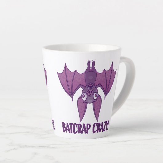 Tasse Latte Batcrap Crazy Wacky (Angle droit)