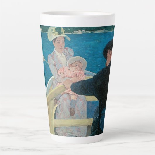 Tasse Latte Bateau de Mary Cassatt, Art Vintage (Devant)