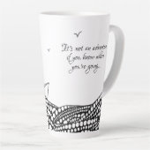 Tasse Latte Bateau en papier crayon | texte de motivation (Angle droit)