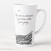 Tasse Latte Bateau en papier crayon | texte de motivation (Droite)