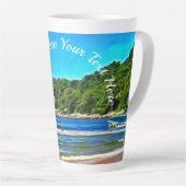 Tasse Latte Bateaux de pêche Mismaloya 0346 (Angle droit)