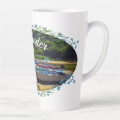 Tasse Latte Bateaux Mismaloya sur la rivière 0350 (Droite)