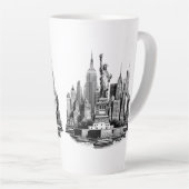 Tasse Latte Bâtiments de New York City Architecture art (Angle droit)