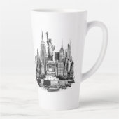Tasse Latte Bâtiments de New York City Architecture art (Droite)