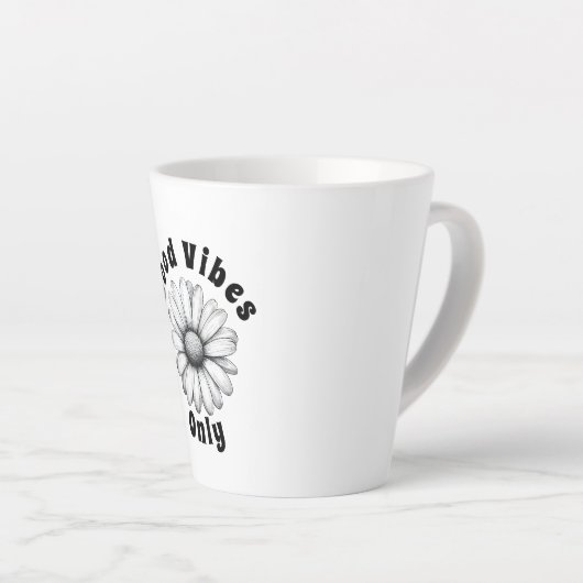 Tasse Latte Batterie en latte Good Vibes uniquement (Angle droit)