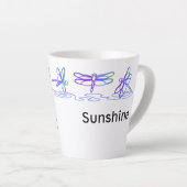 Tasse Latte Batterie en latte personnalisée de libellule moder (Angle droit)