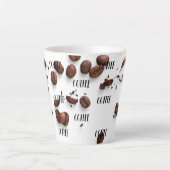 Tasse Latte Batteries motifs de fèves de café (Devant)