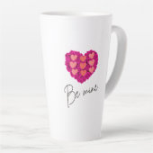 Tasse Latte Be Mine Valentine shirt |Rose with Heart Love (Angle droit)