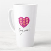 Tasse Latte Be Mine Valentine shirt |Rose with Heart Love (Angle gauche)