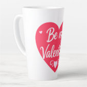 Tasse Latte Be my Valentine Heart (Angle gauche)