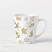 Tasse Latte Beach Gold Sea Shells (Droite)