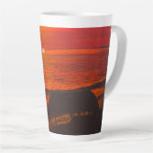 Tasse Latte Beach Shack, Original de Gary Poling (Angle droit)