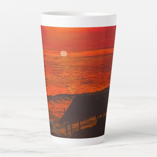 Tasse Latte Beach Shack, Original de Gary Poling (Devant)