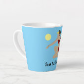 Tasse Latte Beach Volleyball (Angle gauche)
