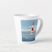 Tasse Latte Beachy Head Lighthouse (Angle droit)