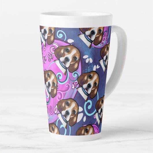 Tasse Latte Beagle (Angle droit)