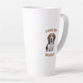 Tasse Latte Beagle Lover Design (Angle droit)