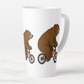 Tasse Latte Bear on a Bike – Wild Ride Vibes (Angle droit)
