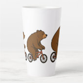 Tasse Latte Bear on a Bike – Wild Ride Vibes (Devant)