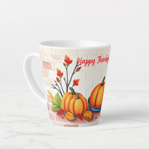 Tasse Latte Beau Bon thanksgiving populaire Automne