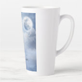 Tasse Latte Beau ciel bleu avec cygnes volants (Droite)