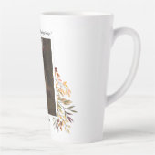 Tasse Latte Beau feuillage d'automne Thanksgiving Photo (Droite)