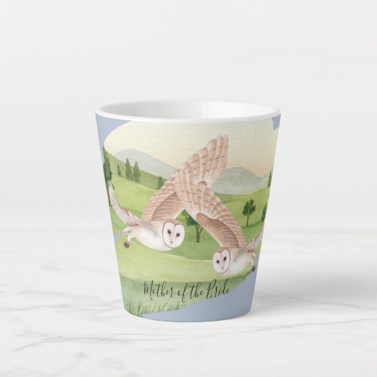 Tasse Latte Beau Mariage OWLS (Devant)