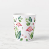 Tasse Latte Beau motif aux flamants roses (Devant)