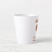 Tasse Latte Beau oiseau avec une déclaration positive (Devant)