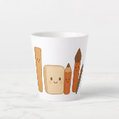 Tasse Latte Beau Outils Scolaires - Très Transparent (Devant)