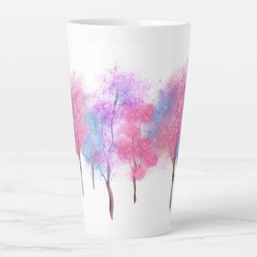 Tasse Latte Beau Pastel Trees (Devant)
