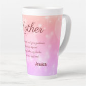 Tasse Latte Beau Poème Mère Personnalisé (Angle droit)