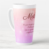 Tasse Latte Beau Poème Mère Personnalisé (Angle gauche)
