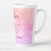 Tasse Latte Beau Poème Mère Personnalisé (Droite)