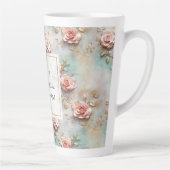 Tasse Latte Beau Romantique Rose rose rose Roses romantiques (Droite)