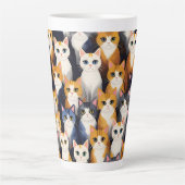 Tasse Latte Beaucoup de chats mignons motif (Devant)