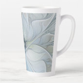 Tasse Latte Beauté élégante Moderne Abstraite Fractal Art Flow (Droite)