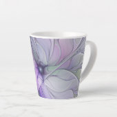 Tasse Latte Beauté étonnante Fleur d'art Abstrait fractal mode (Angle droit)