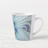 Tasse Latte Beauté florale Abstraite moderne Blue Pastel Flowe (Droite)