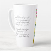 Tasse Latte Beauté intemporelle Ancienne porte de la fête des (Angle gauche)