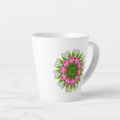 Tasse Latte Beautiful Flower Mandala Design-79358 (Angle droit)