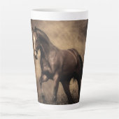 Tasse Latte Beautiful horse throw pillow (Devant)