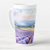 Tasse Latte Beautiful lavender fields art (Angle gauche)