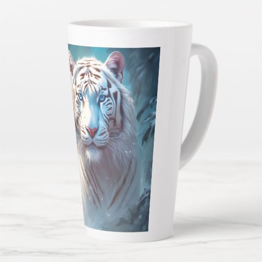 Tasse Latte Beautiful White tiger (Angle droit)