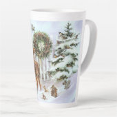 Tasse Latte Beaux animaux d'hiver (Angle droit)