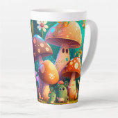 Tasse Latte Beaux champignons mignons (Angle droit)