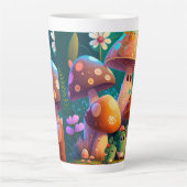 Tasse Latte Beaux champignons mignons (Devant)